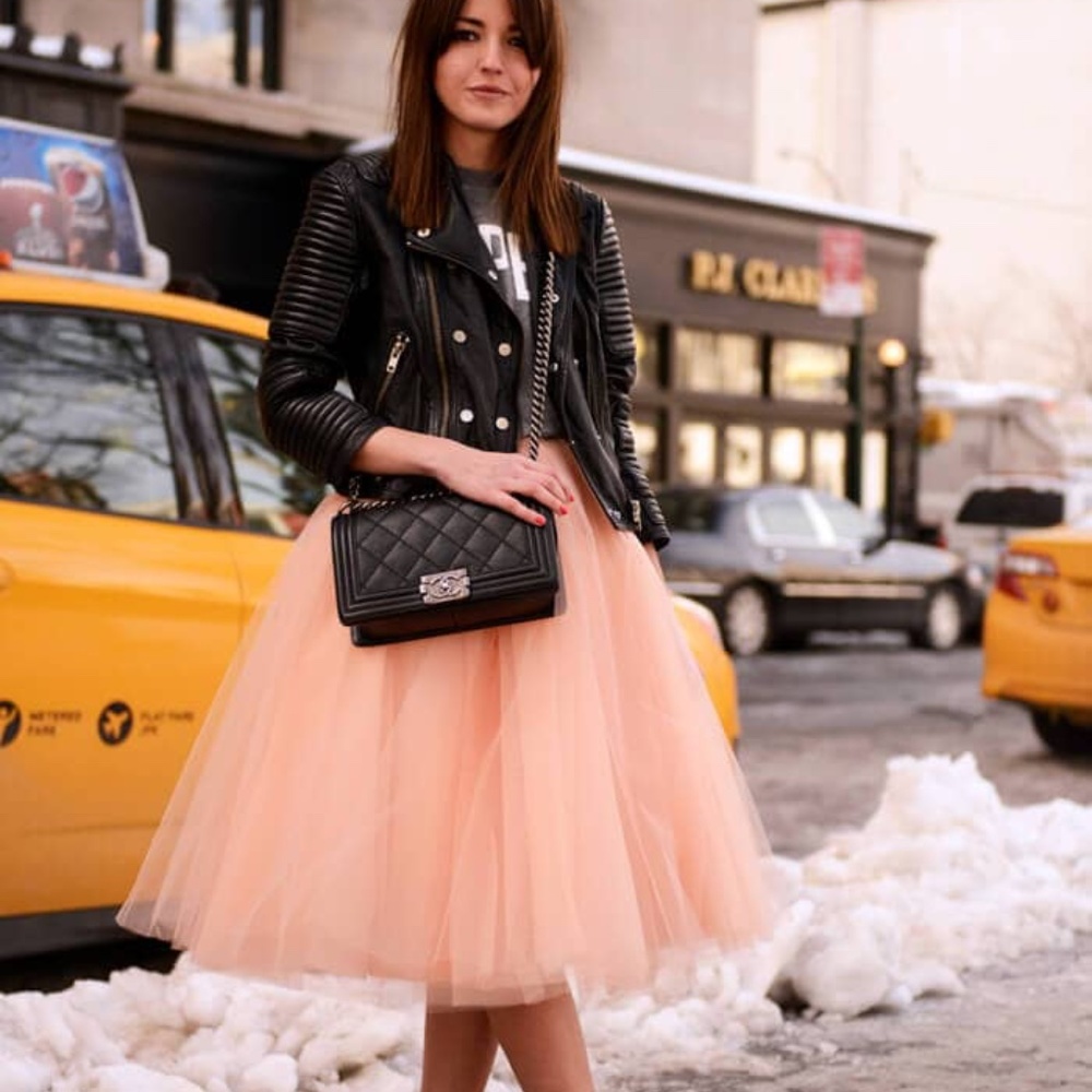 Dusty Blush Tulle Skirt -- Like New